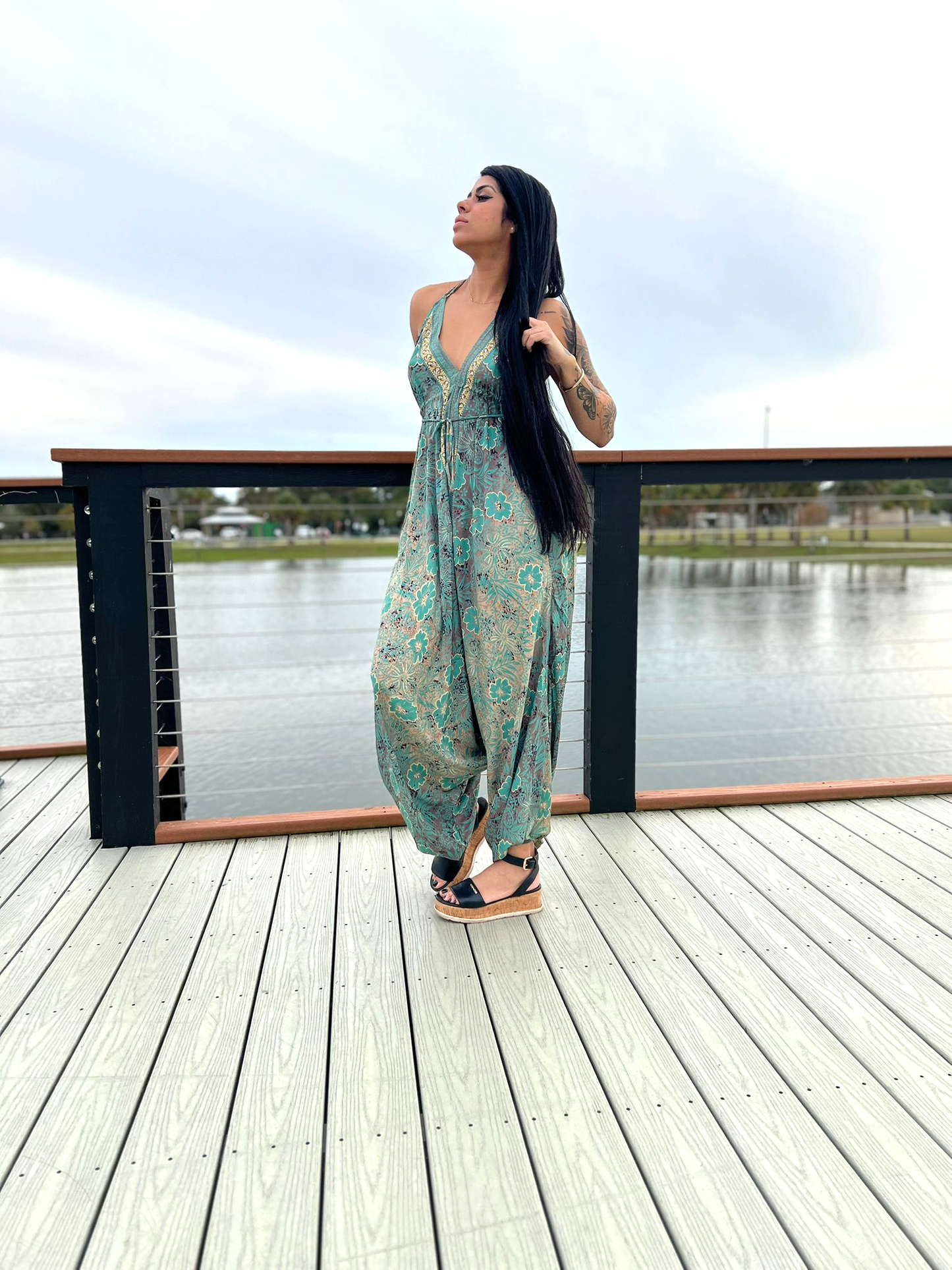 Harem Jumpsuit With Pockets