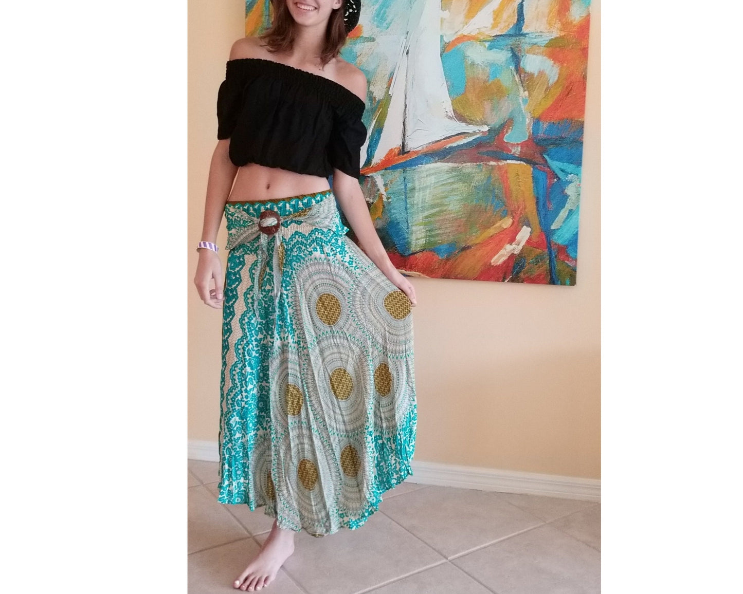 Boho skirt,hippie skirt,maxi skirt,bohemian skirt,long skirt,gypsy skirt,summer skirt,festival skirt,Mandala Skirt dress,music fest skirt,