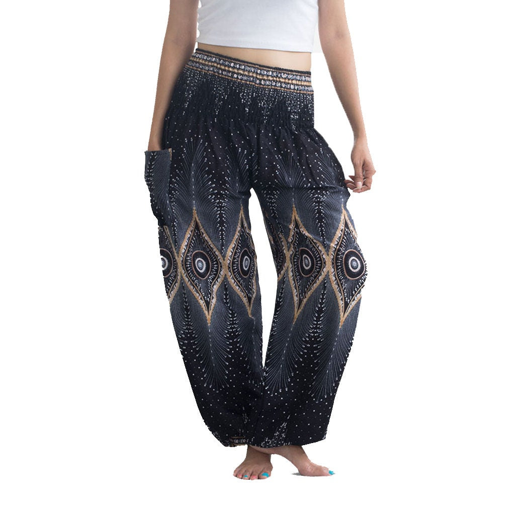 Bohemian Yoga Pants Harem Pants Hippie Pants Boho Clothes Tie Dye High waisted Pants