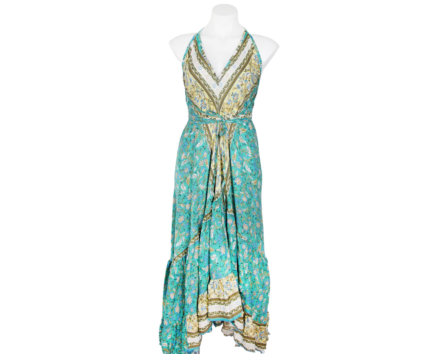 High Low Ruffle Dress/Hippie Maxi Dress/Festival Clothing/Women Ruffle dress/boho ruffle/bohemian dress/maxi boho dress/Low back Boho Dress