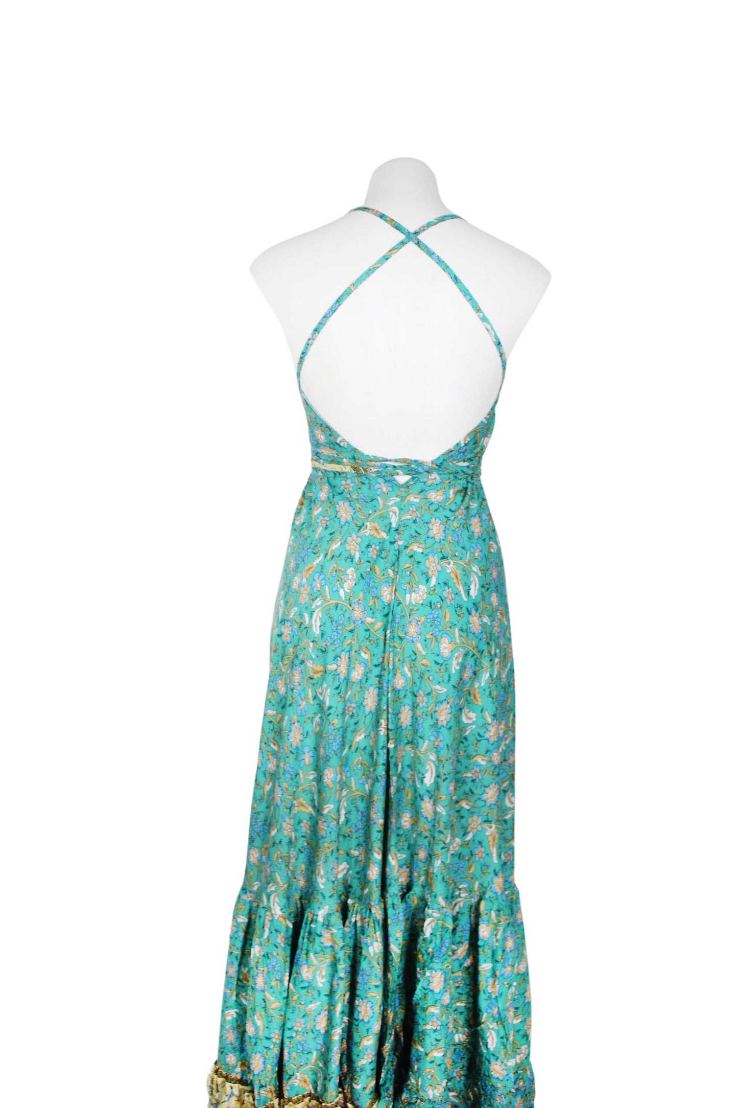 High Low Ruffle Dress/Hippie Maxi Dress/Festival Clothing/Women Ruffle dress/boho ruffle/bohemian dress/maxi boho dress/Low back Boho Dress