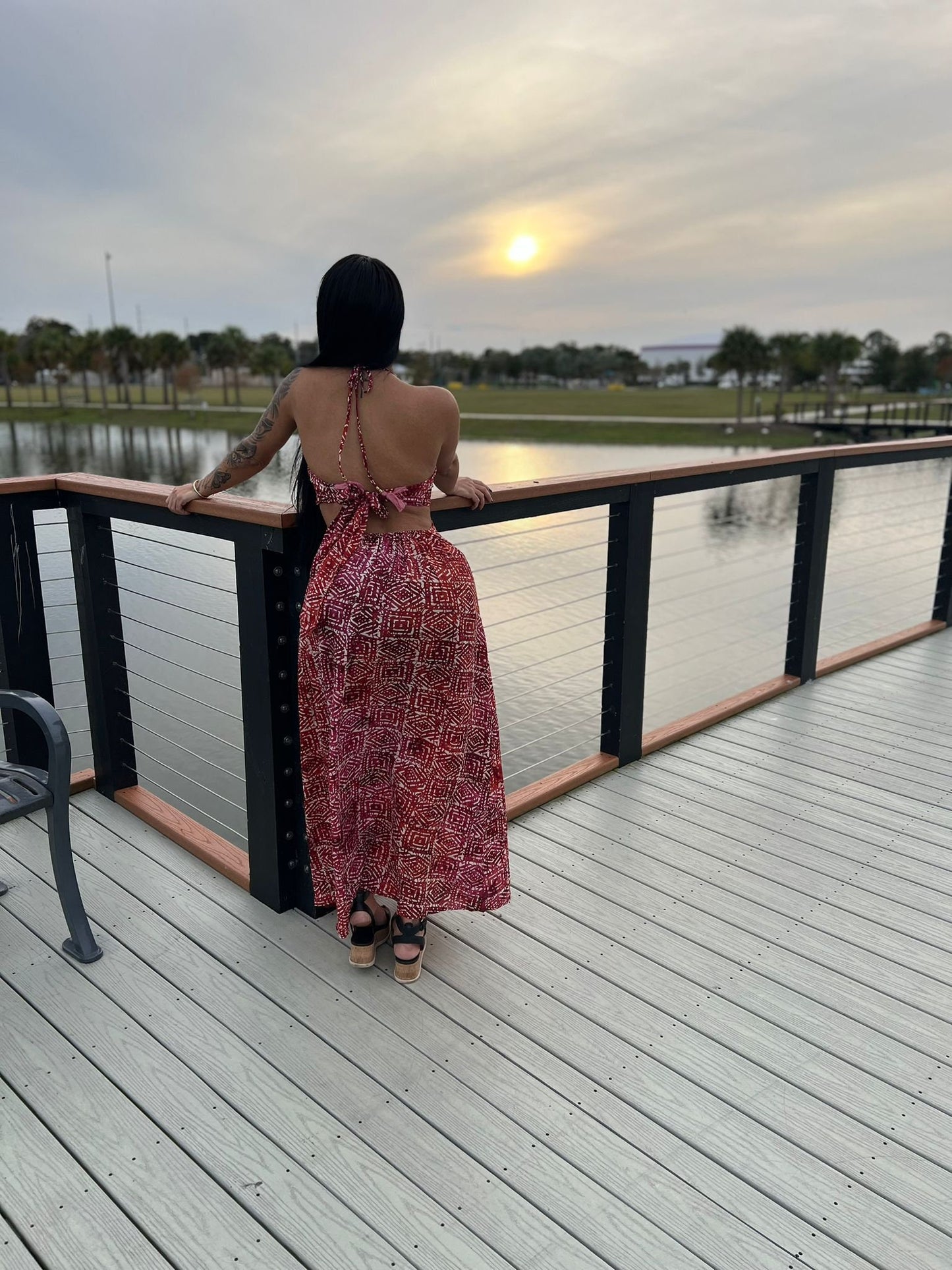 Kimono and Dress Two Piece Set