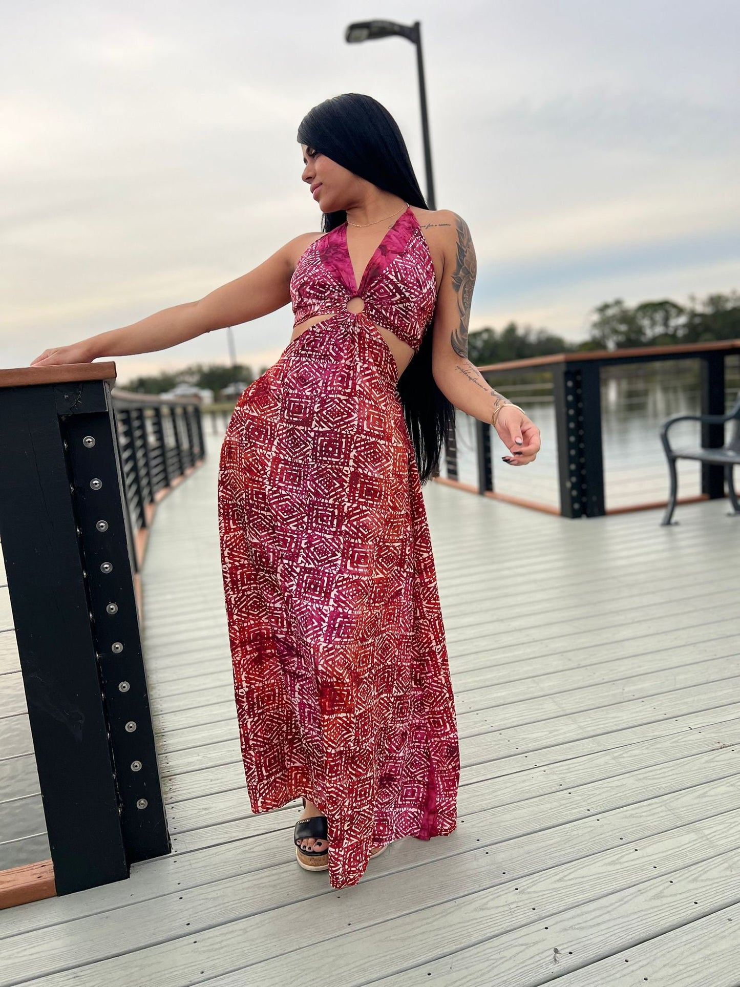 Kimono and Dress Two Piece Set