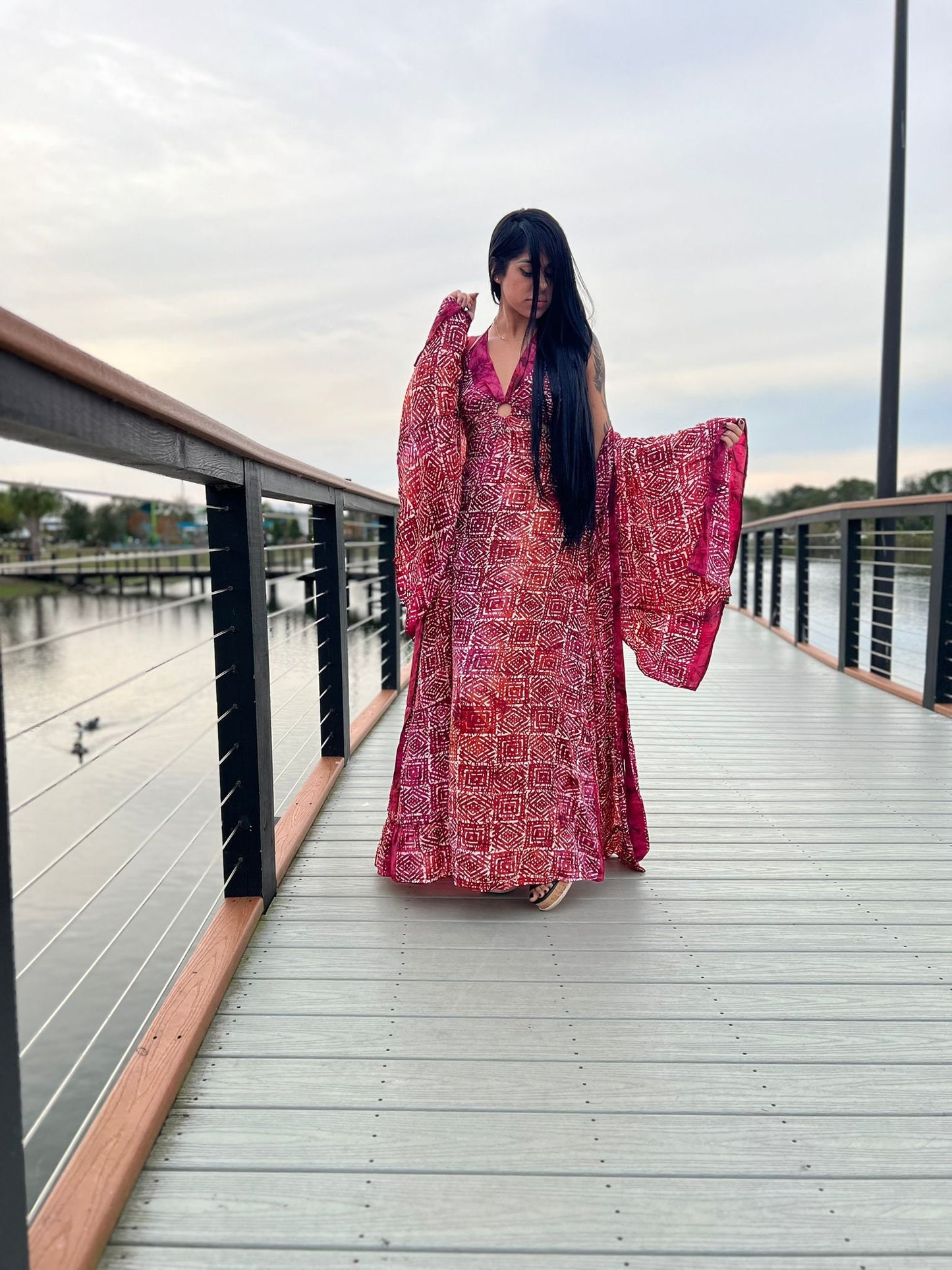 Kimono and Dress Two Piece Set