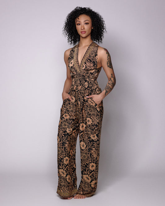 Tie back Jumpsuit With Pockets