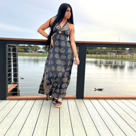 Cut Out Boho Dress W/pockets