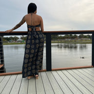 Cut Out Boho Dress W/pockets