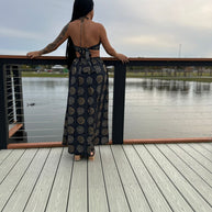 Cut Out Boho Dress W/pockets