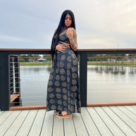 Cut Out Boho Dress W/pockets