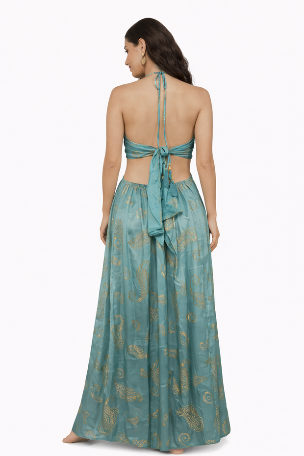 Halter Cut-Out Maxi Dress