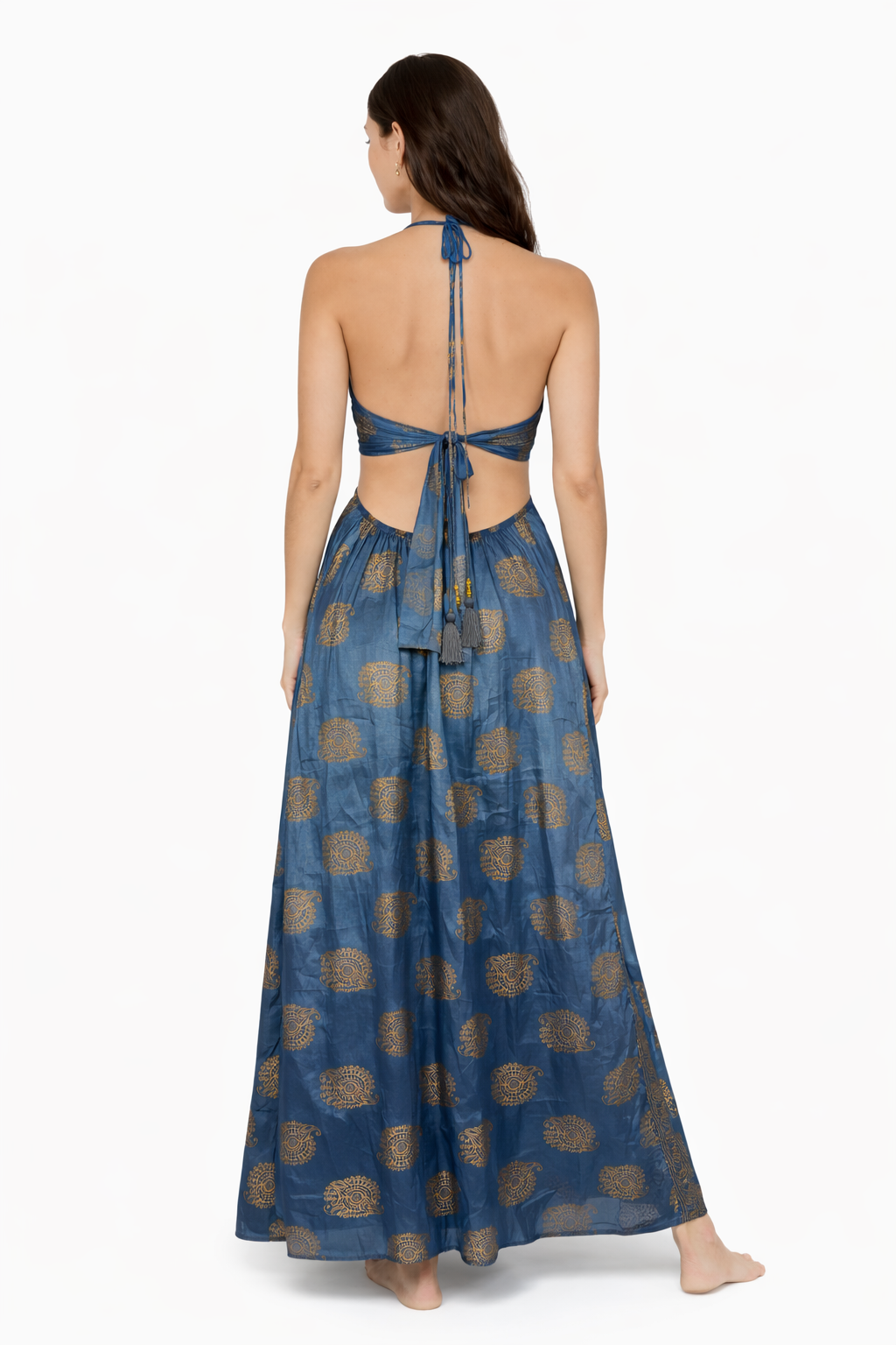 Boho Dress, Halter Cut-Out Maxi Dresses