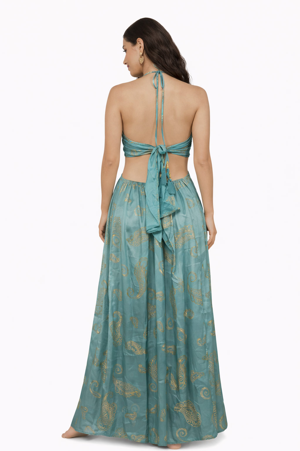 Halter Cut-Out Maxi Dress