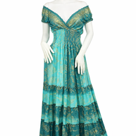 Boho Maxi Dress – Off-Shoulder Flowy Summer Dress
