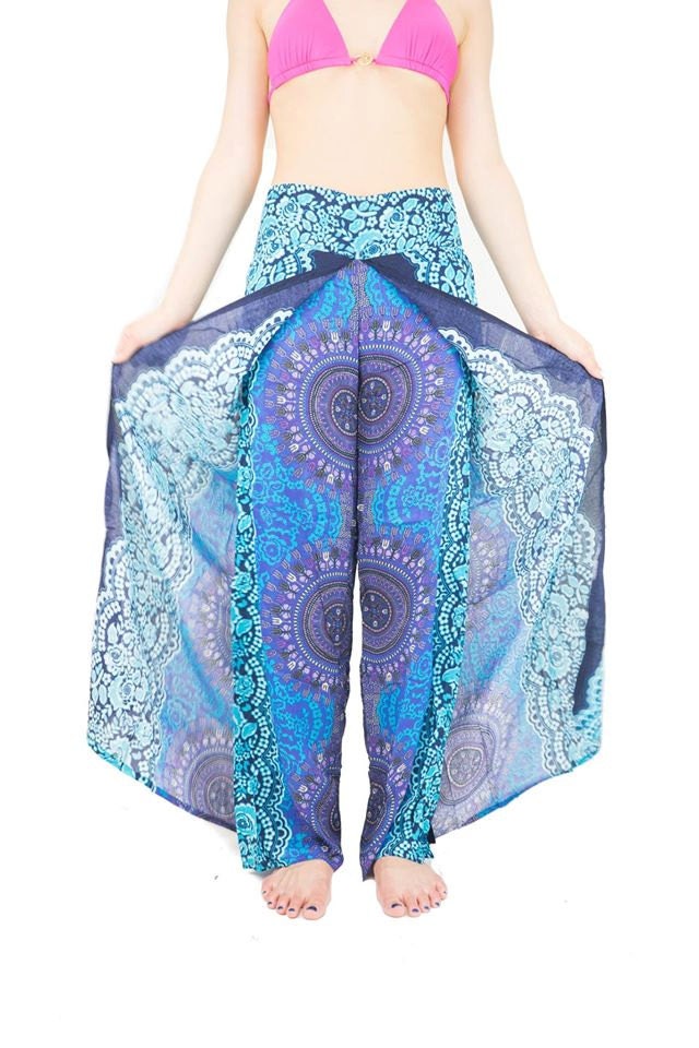 Wrap pants Women's Clothing Thai Harem Pants Comfy Yoga Pants Bohemian Clothing beach pants Open leg pants Hippie pants
