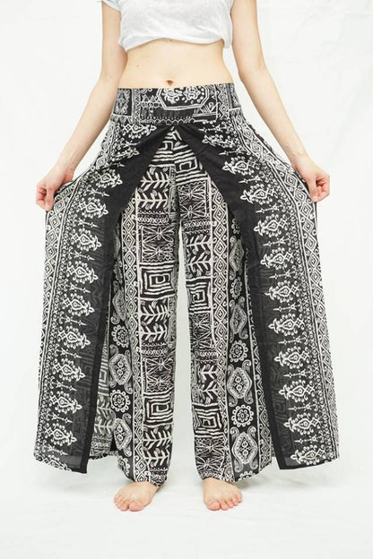 Wrap pants|Women Clothing|Thai Pants|Harem Pants|Comfy Pants|Yoga Pants|Bohemian Clothing|slit pants|beach pants|Open leg pants|Hippie pants