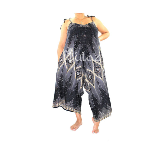 Handmade Bohemian Jumpsuit w/pockets Festival romper boho clothing Hippie romper Comfy pants Cruise clothing Romper Suit Free Shipping