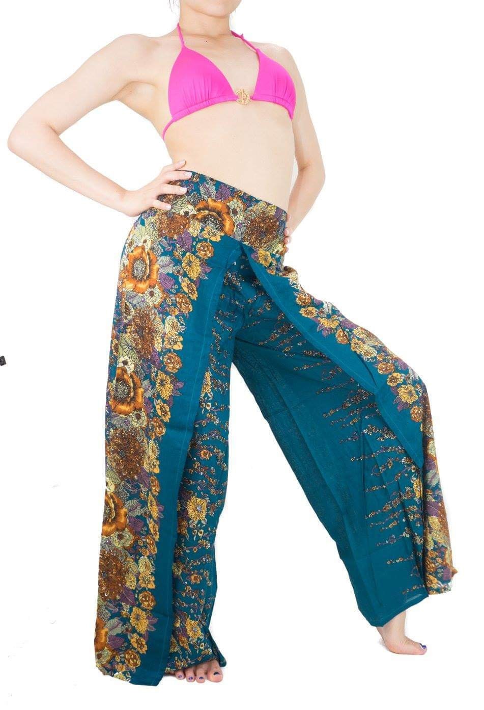 Wrap pants women,Wrap pants,Boho pants,Beach pants,hippie pants, vacation pants,Open Leg Pants,Free Shipping