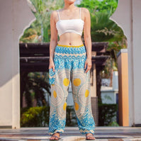 Wide leg Pants/Hippy Pants/Beach Bohemian Pants/Women's Thai Harem Pants/Yoga Harem Pants/Gypsy Pants/High Waist pants/Hippie Pants