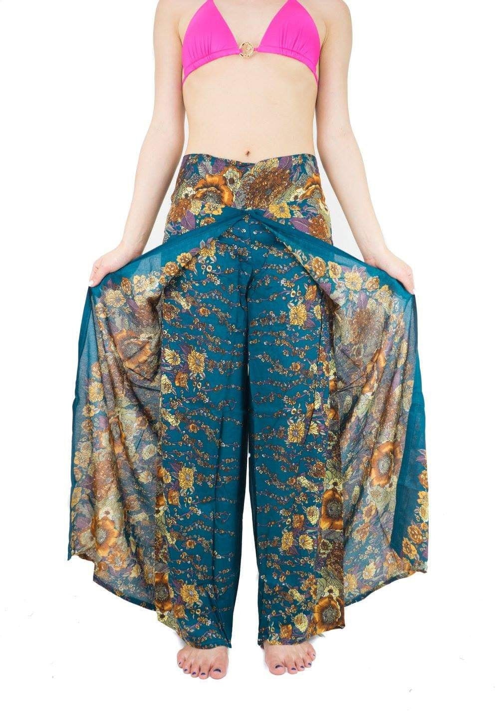 Wrap pants women,Wrap pants,Boho pants,Beach pants,hippie pants, vacation pants,Open Leg Pants,Free Shipping