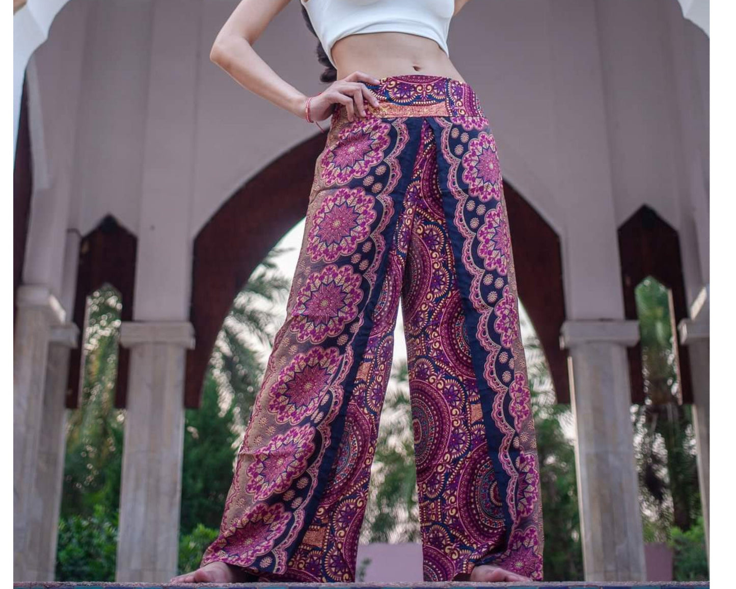 Wrap Boho pants, Beach hippie pants, vacation pants