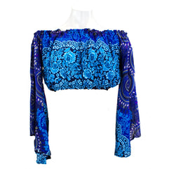 Long Sleeve Crop Top| bohemian Crop Top for Women,Belly Dance  Crop Top Blouse,festival clothing,Festival crop top