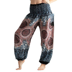 Boho Pants/Hippie Gypsy Pants/long yoga pants/Women's harem Pants/Comfy yoga Pants/Thai Harem Pants Pockets/One Size Fits Small to Large