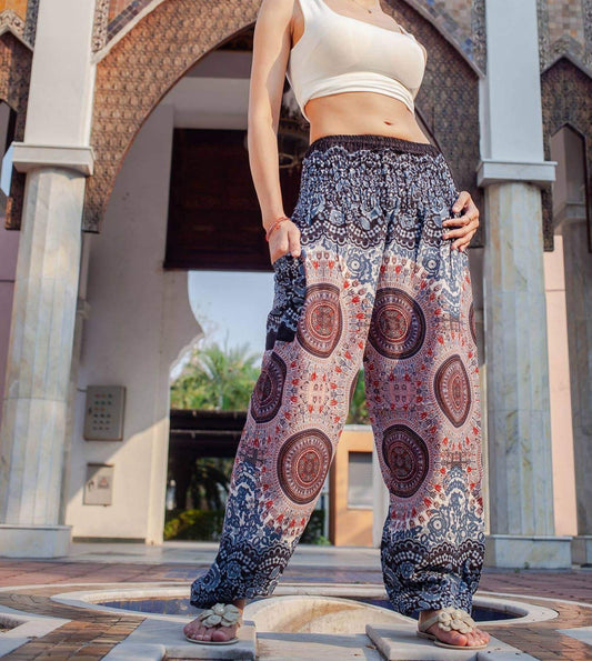 Boho Pants,Bohemian Pants ,Gypsy Pants,long pants caught yoga Women Hippie Pants,Comfy Pants,Thai Harem Pants Pockets