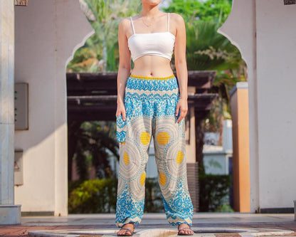 Harem pants, boho wide leg pants Bohemian pants, women Boho clothing, yoga gypsy pants high waist hippie pants