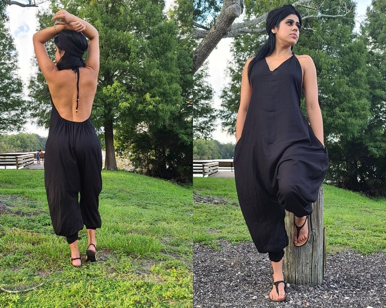 Boho Romper size S/M, Bohemian clothing,Jumpsuit,Festival romper,boho clothing,Hippie romper, Comfy pants,Green Jumpsuit