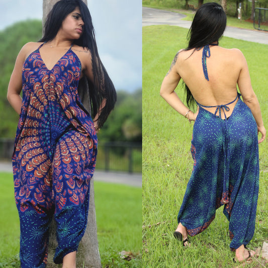 Jumpsuit woman, Hippie Romper, Harem jumpsuit, Woman boho clothing, Mandalas Jumpsuit , Boho festival pants, Gift for her