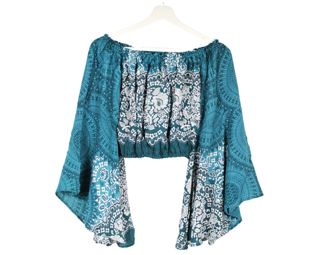 Gypsy Long Sleeve Crop Top| bohemian Crop Top for Women,Belly Dance  Crop Top Blouse,festival clothing,Festival crop top,Hippie crop top