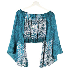 Gypsy Long Sleeve Crop Top| bohemian Crop Top for Women,Belly Dance  Crop Top Blouse,festival clothing,Festival crop top,Hippie crop top