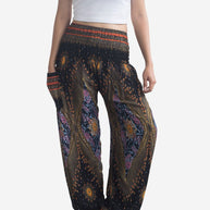 Harem Pants, Yoga boho pants, Hippie bohemian pants, Tribal harem trousers, Thai harem pants, Peacock harem pants, Yoga pants women