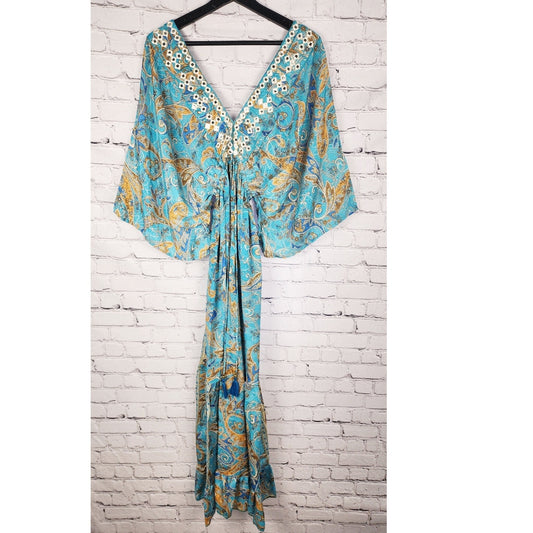 Kaftan maxi dress,Caftan dress,Boho dress , Summer party dress, loose dress,Cocktail party kaftan,Festival wear,One Size Caftan