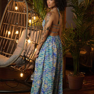 Open Back Dress,Casual Bohemian Halter dress,Boho Summer Dress,Goddess Evening Dress,Maxi Bohemian Dress, Festival Dress,Beach Wear, Boho