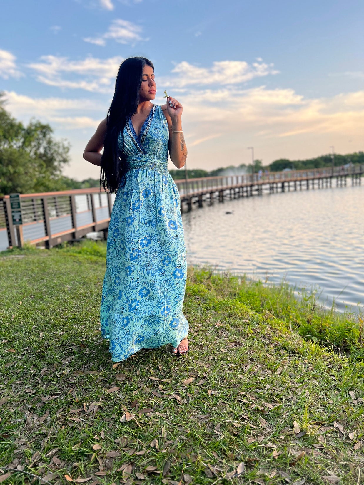 Bohemian Dress W/Pockets Foutaz Bohemian Dress W/Pockets Foutaz