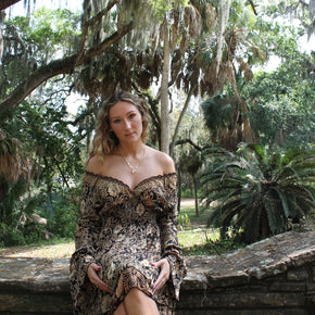 Long Sleeve Boho Short Dress