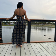 Black Boho dress/ Vacation dress/ Party dress