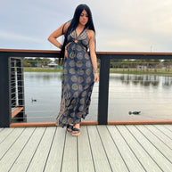 Black Boho dress/ Vacation dress/ Party dress