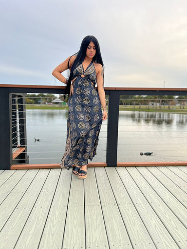 Black Boho dress/ Vacation dress/ Party dress