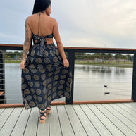 Black Boho dress/ Vacation dress/ Party dress