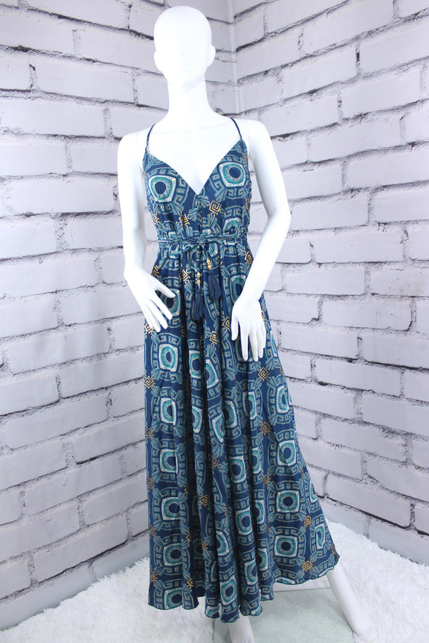 Gypsy Dress/Casual Bohemian Halter dress/Beach Dress/boho dress/ Goddess Dress/ Godess Maxi Dress /Maxi Bohemian Dress/ Open Back Dress/