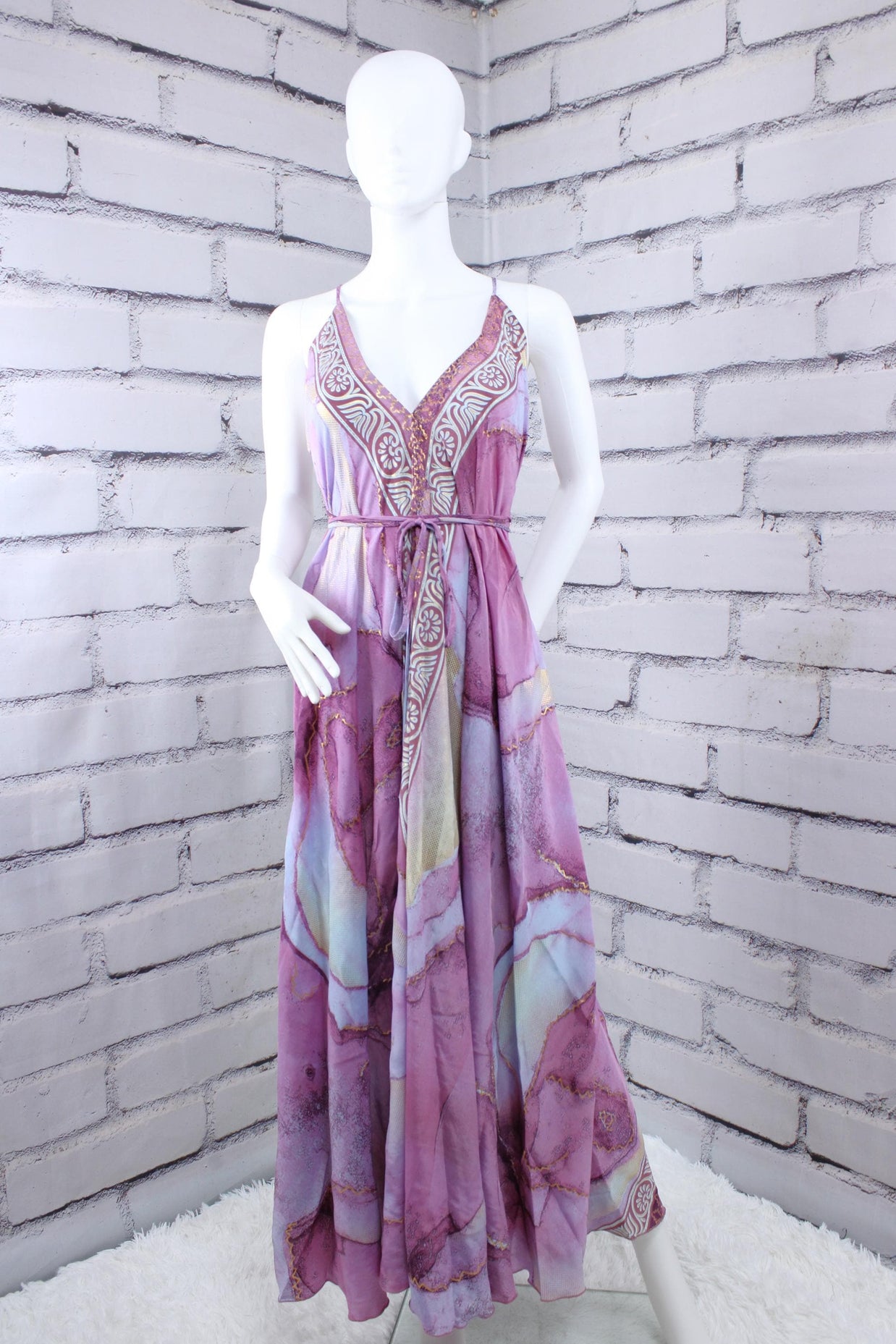 Party Dress/Casual Bohemian Halter dress/Beach boho Dress/boho dress/ Goddess Dress/ Godess Maxi Dress /Maxi Bohemian Dress/