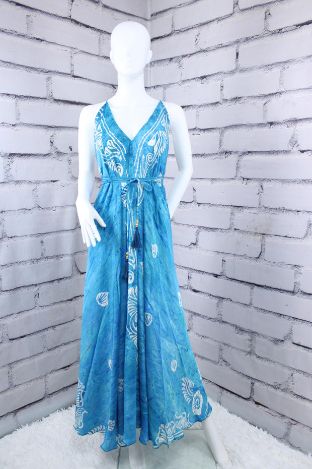 Blue gypsy dress / Summer vaxation dress /  boho Fashion/