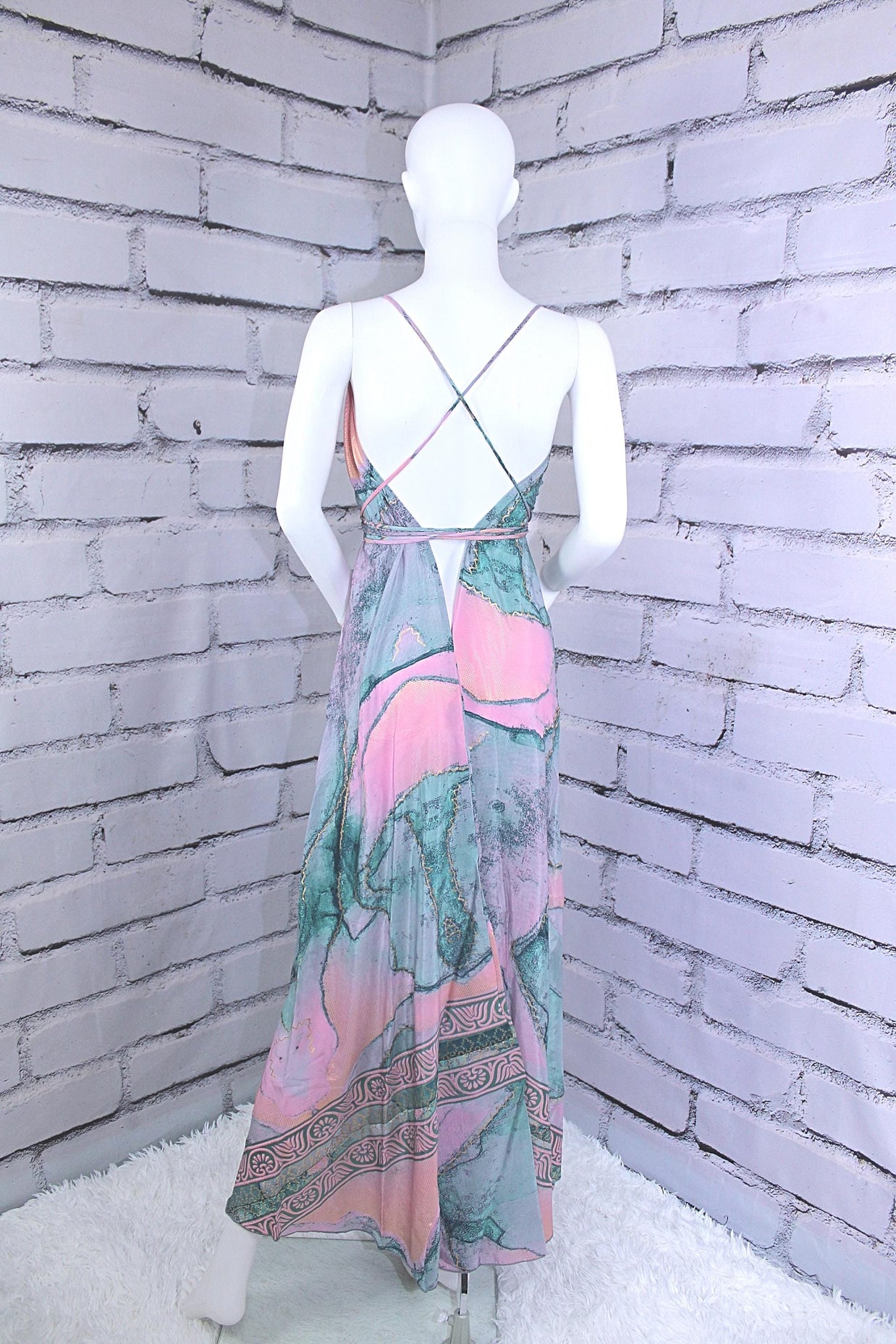 Boho Dress/Casual Bohemian Halter Beach Dress/boho dress/ Goddess Dress/ Godess Maxi Dress /Bohemian Dress/ Open Back Dress/