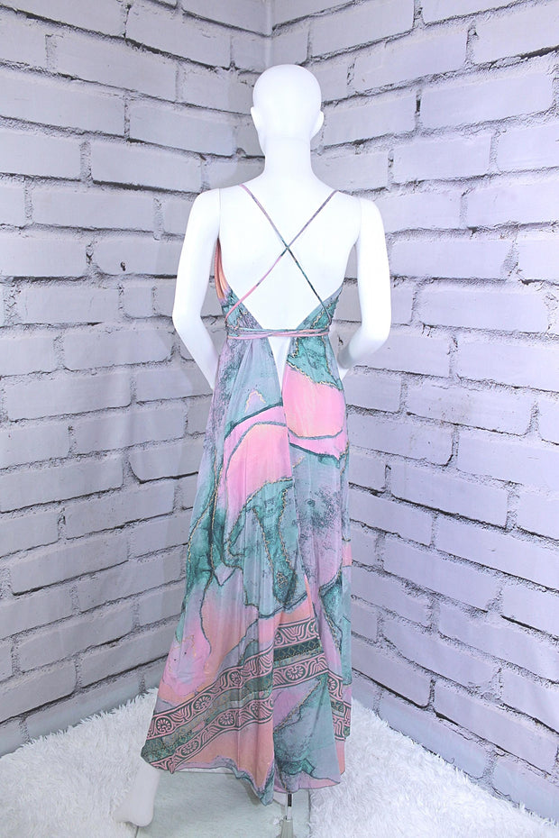 Boho Dress/Casual Bohemian Halter Beach Dress/boho dress/ Goddess Dress/ Godess Maxi Dress /Bohemian Dress/ Open Back Dress/