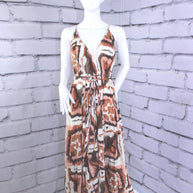 Boho Dress, Bohemian Low Back Casual Maxi Dress, Long Flowy Versatile Dress, Summer Party Festival Clothes, Gypsy  dress