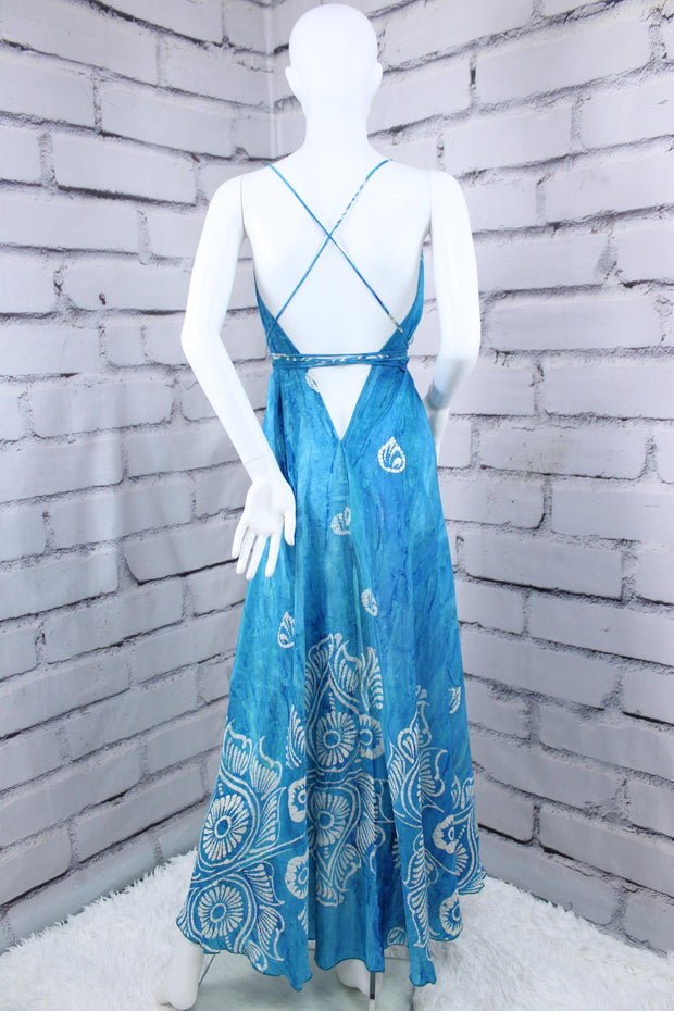 Blue gypsy dress / Summer vaxation dress /  boho Fashion/