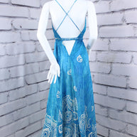 Blue gypsy dress / Summer vaxation dress /  boho Fashion/
