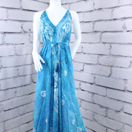 Blue gypsy dress / Summer vaxation dress /  boho Fashion/